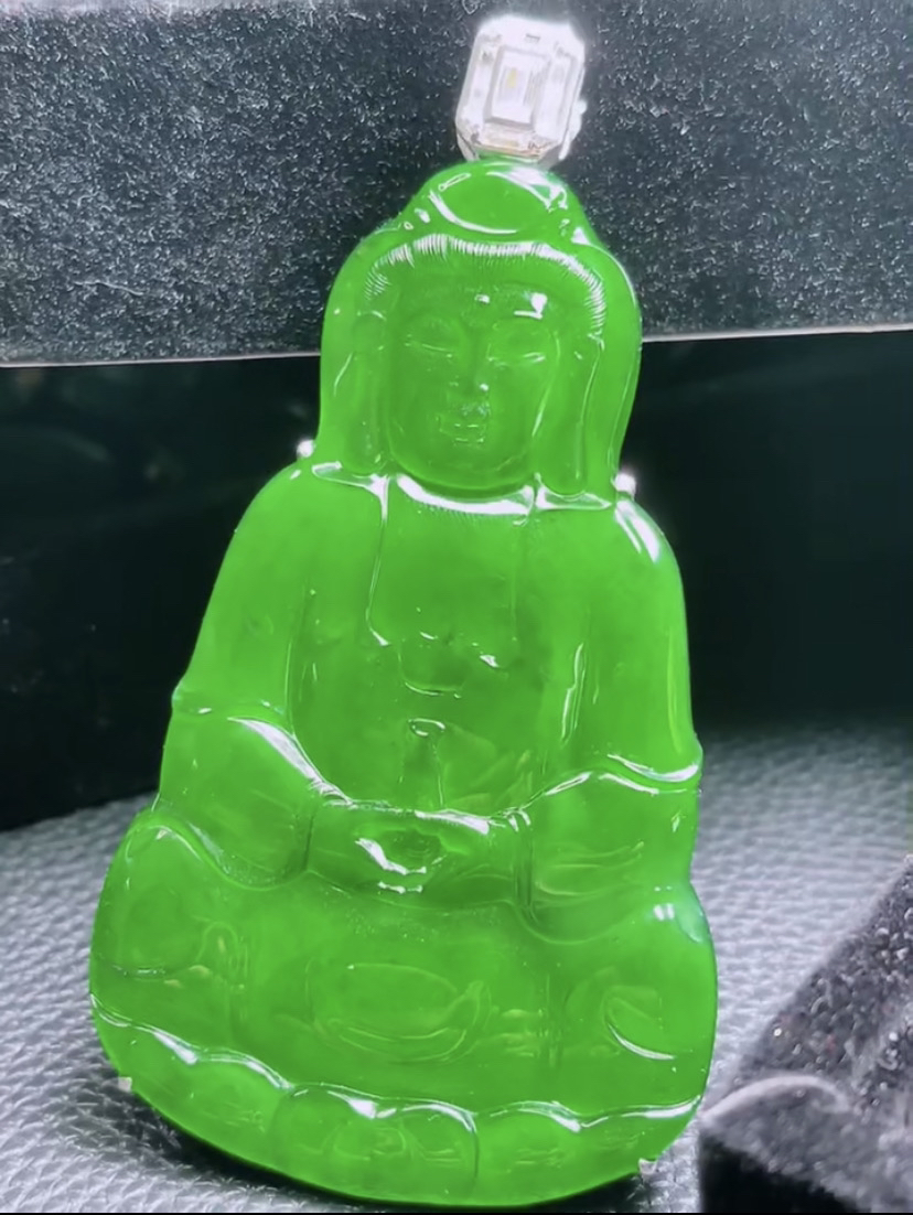 天然A货翡翠 观音吊坠 展示勿拍