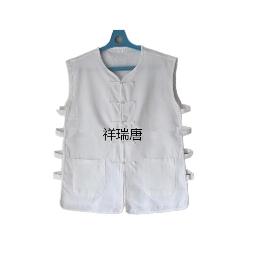 夏季儿童男士棉麻唐装无袖汗衫男幼儿演出服马褂背心中式坎肩