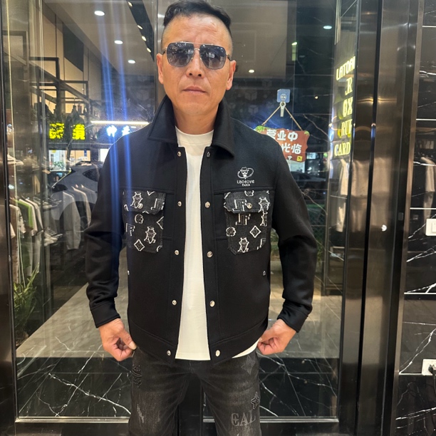 24年秋冬新款正品Laofoye男士休闲轻奢百搭时尚潮流多口袋夹克