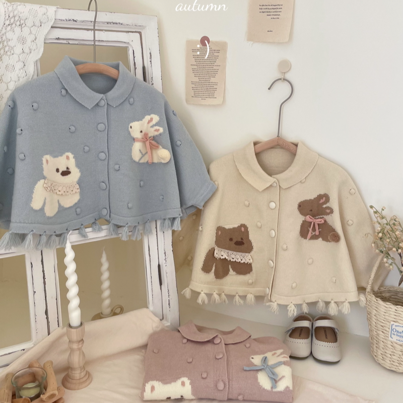 特价 田小苏 秋款女童翻领可爱开衫斗篷