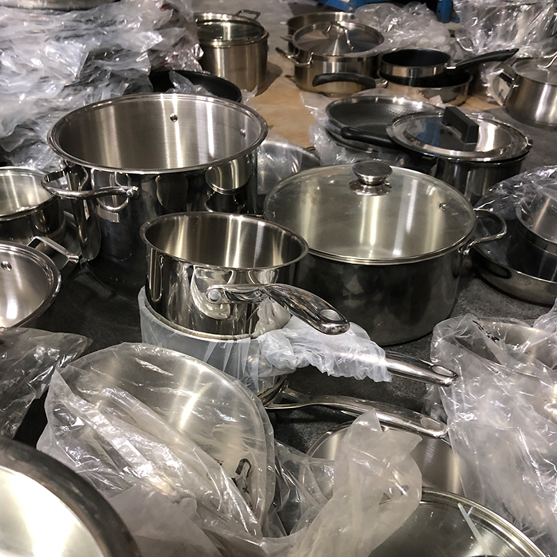 6库存尾货不锈钢加厚汤锅单柄奶锅煎锅瑕直播间互动炒锅厨具用品