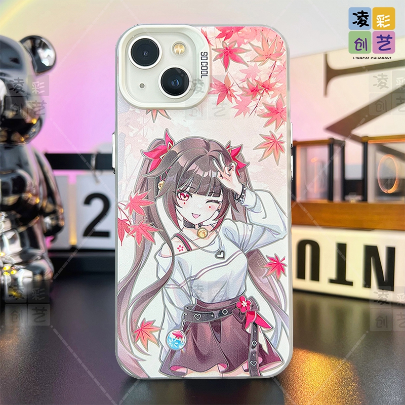 凌彩创艺适用于苹果华为小米二次元秋日崩铁周边大孔IMD彩银壳