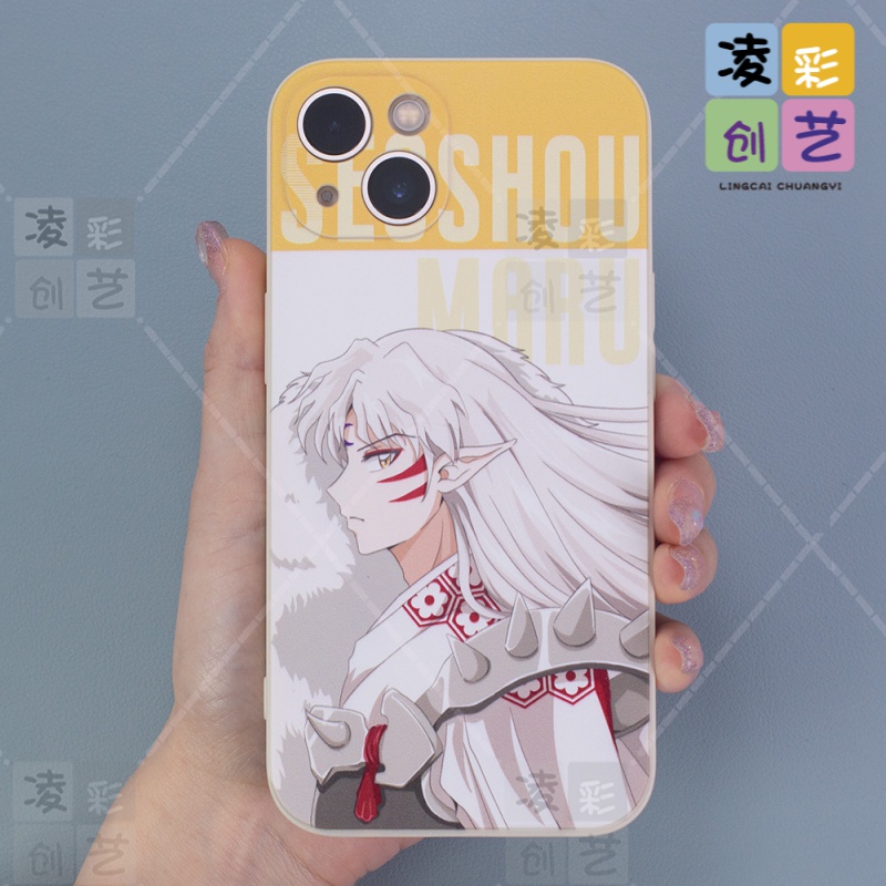 凌彩创艺适用于苹果华为小米手机壳犬夜叉杀生丸直边古董白软套