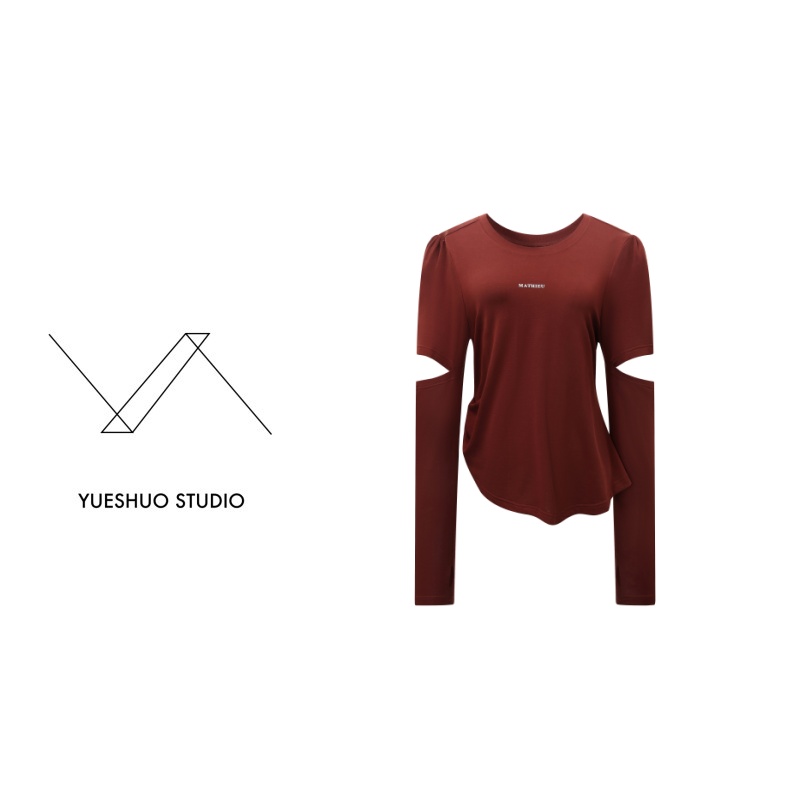 【松弛感公式】两截袖打底长袖T恤  字母印画 显瘦 大码 百搭