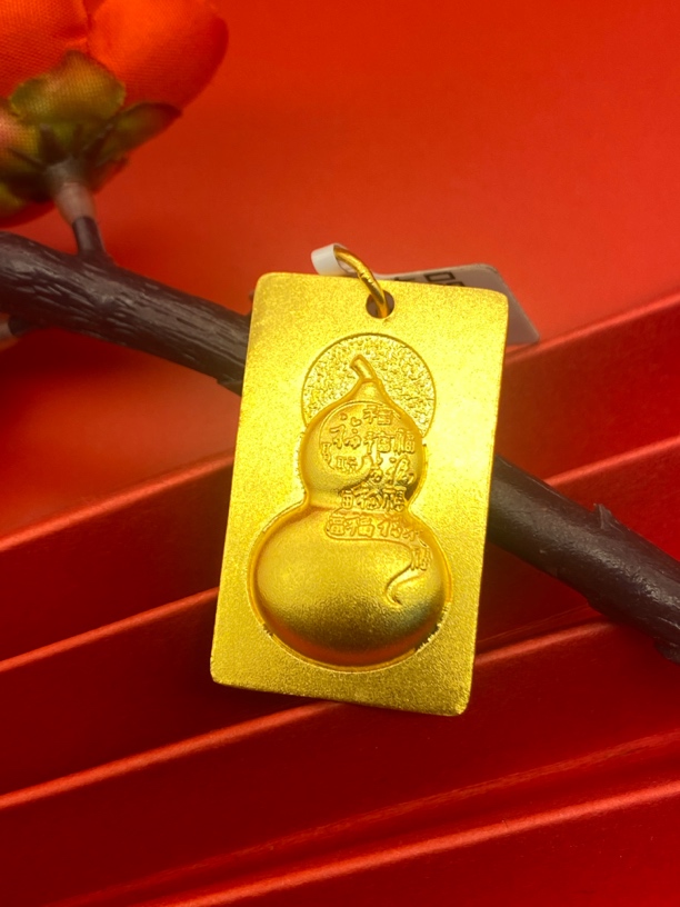 吊坠足银 足银吊坠 时尚百搭经典款福字葫芦牌吊坠