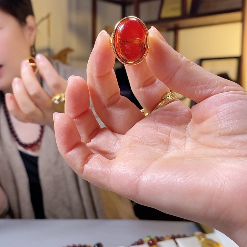 【闪购商品】琥珀戒指未镶嵌