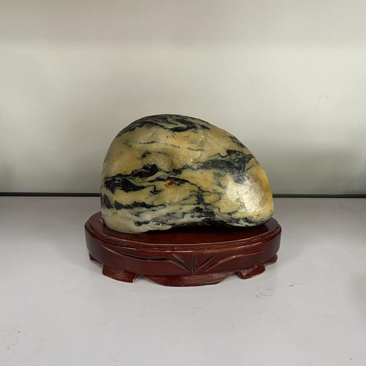 新疆额河奇石戈壁石画面石观赏石天然画面石风景石家居摆件