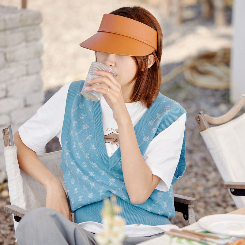 针织衫创意提花套头背心内搭女XI111008B321