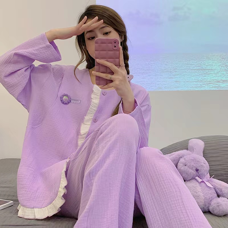 【直播链接】【默认微瑕】【四季款】时尚耐看舒适长袖薄款哺乳月子服