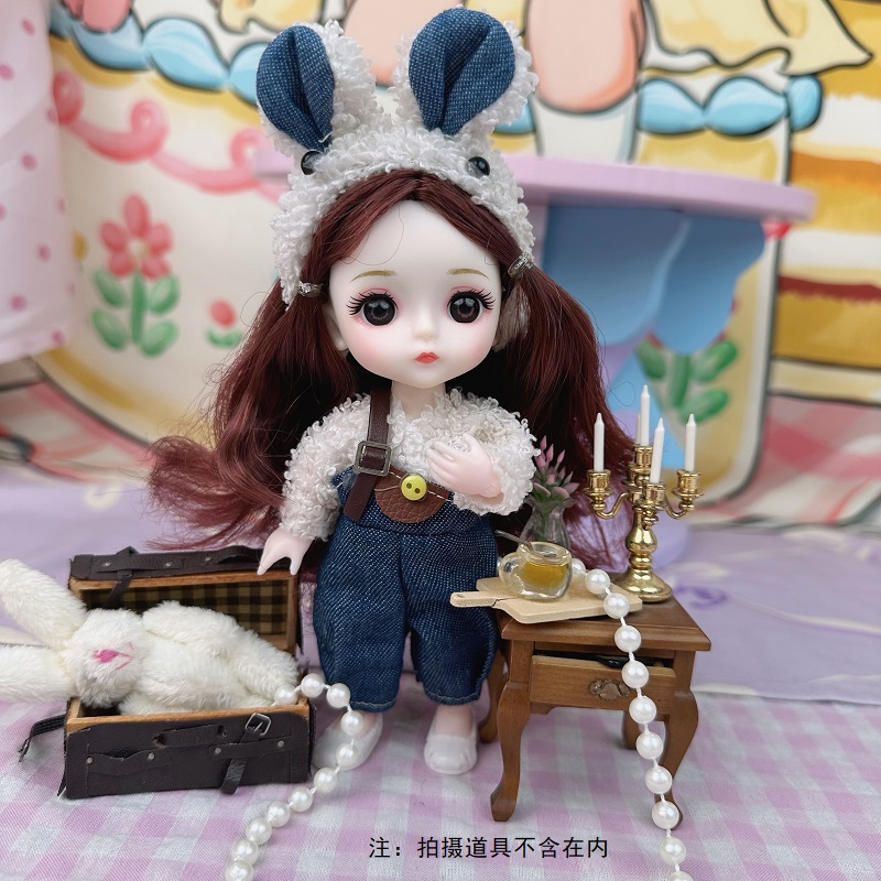 16厘米-佩琳公主娃娃过家家女孩礼物玩具道具