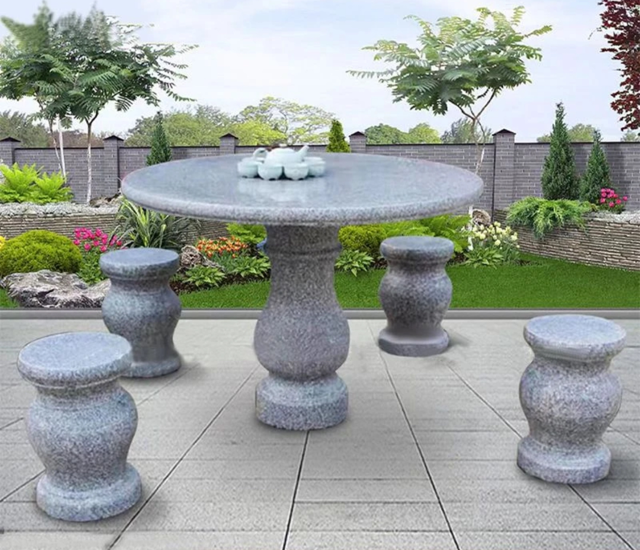 誉希雅（到县城或者市区物流点自提）天然花岗岩石桌庭院石桌石凳