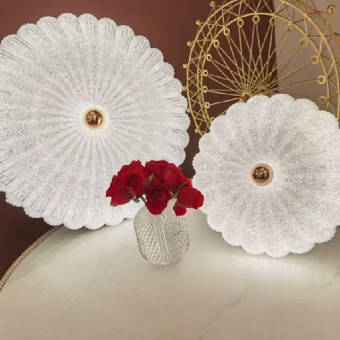 卧室吸顶灯轻奢创意水晶灯圆形南瓜灯新款主卧书房护眼led玻璃灯