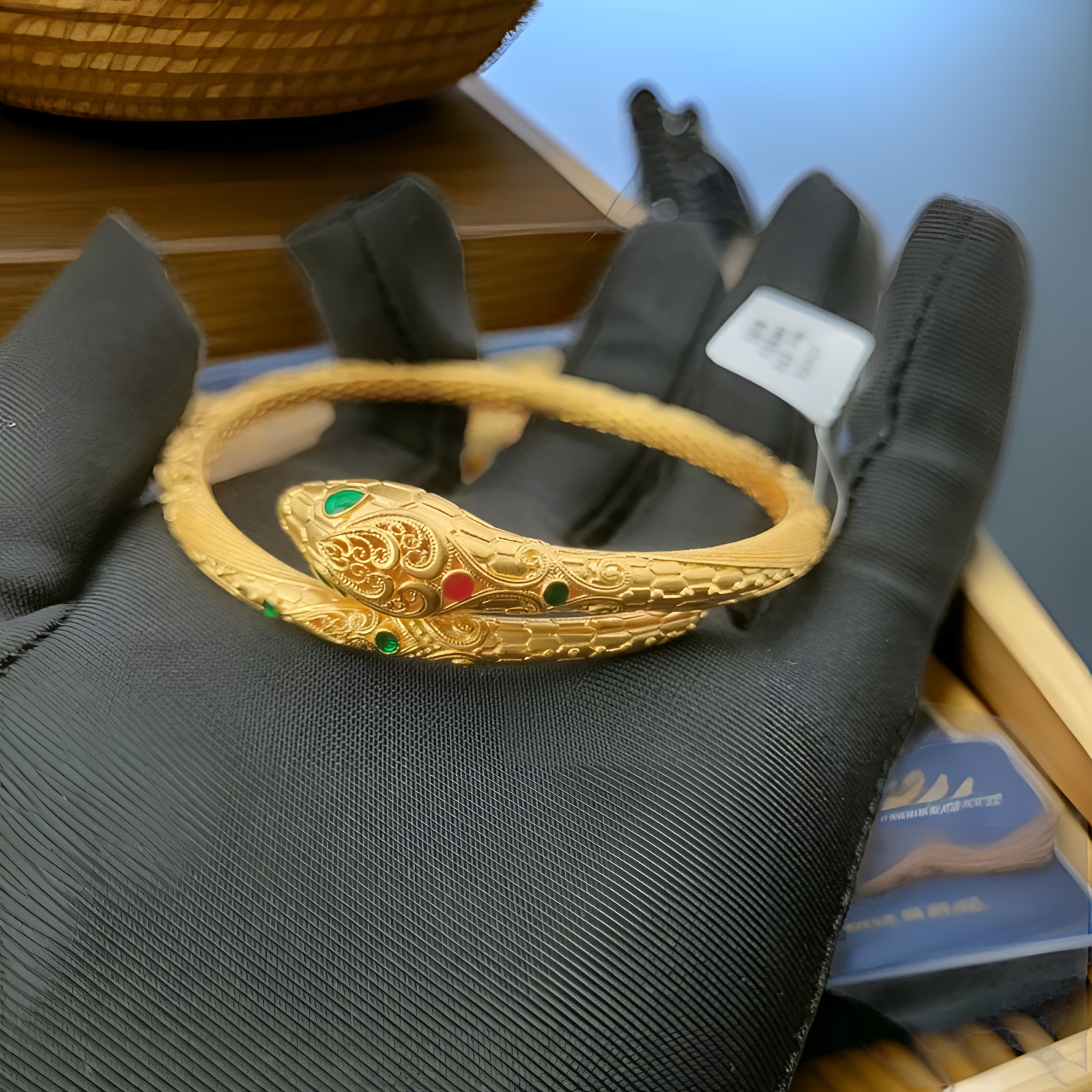 足金999珐琅蛇手镯