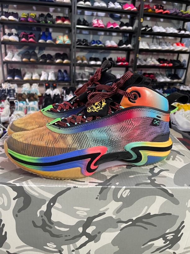 42码265/Air Jordan 36 Zoom科技 篮球鞋 彩虹/鞋边瑕疵看图