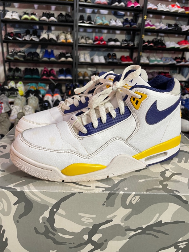 42码265/Nike Flight Legacy 缓震 休闲鞋 湖人/鞋面染色看图