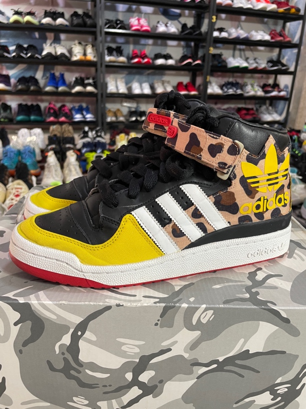 41码260/adidas Originals Forum 街头经典 板鞋 Mid Black/黄黑
