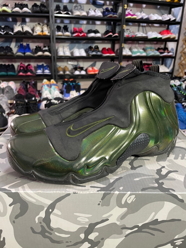 42码265/Nike Air Flightposi街舞风雷 篮球鞋 全息军绿/公价1436
