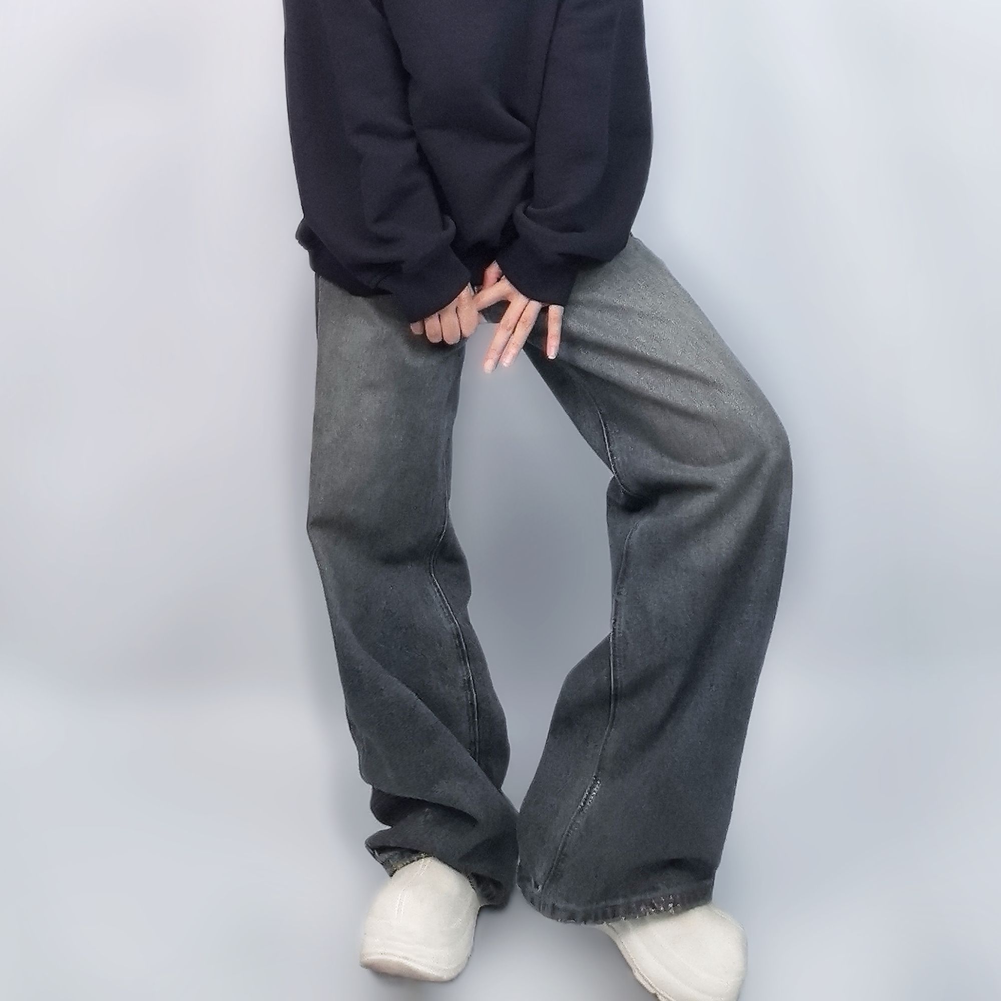 CC1693休闲百搭显瘦宽松潮流阔腿裤