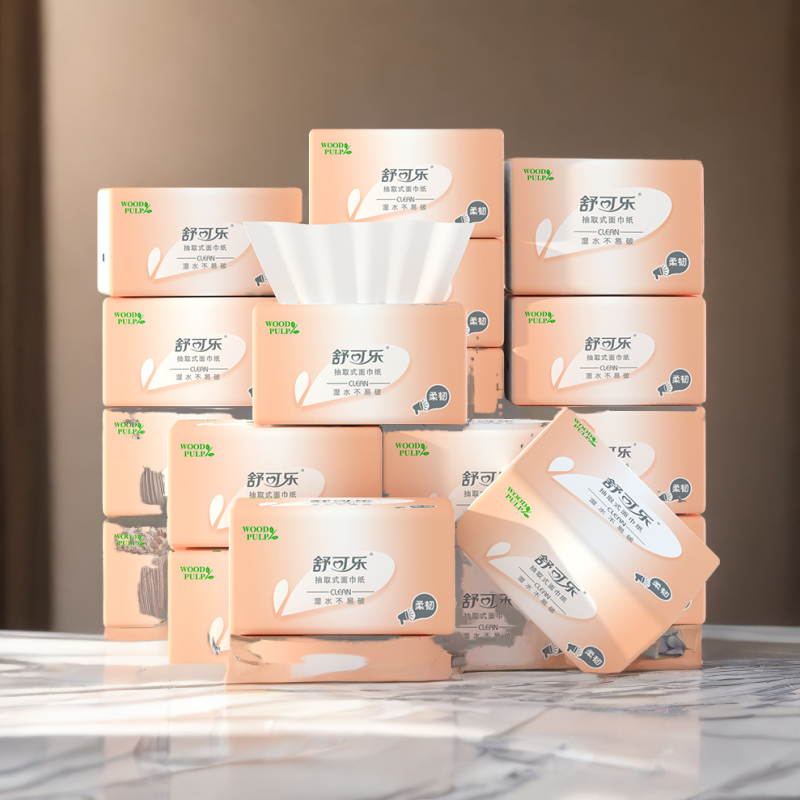 一分购30大包400张抽纸巾整箱原生木浆批发实惠餐巾纸家用面巾纸0