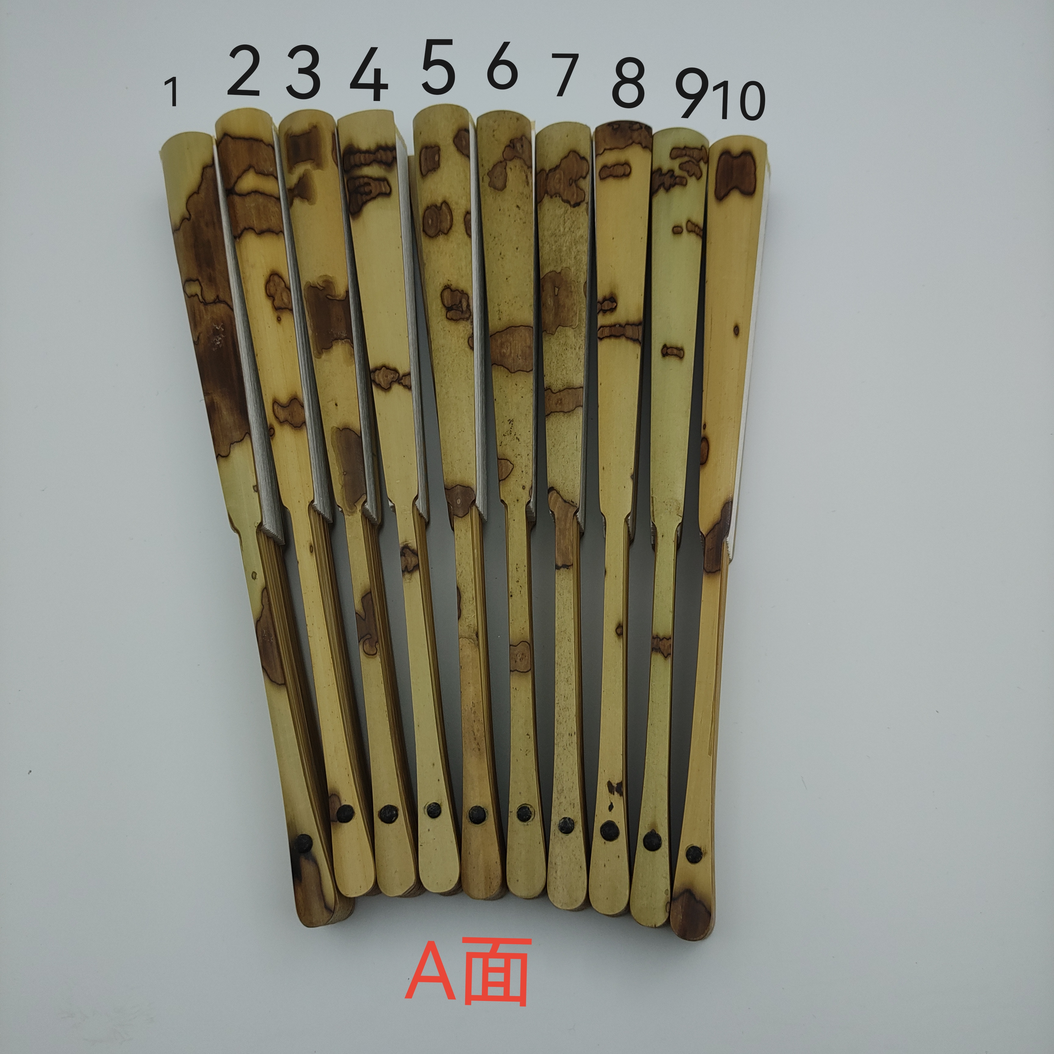 7寸18方蝴蝶花竹配扇面
