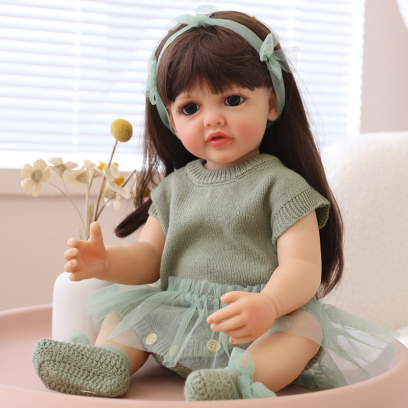 【多送件衣服】【小花生】仿真娃娃重生女孩玩具软胶娃娃55cm