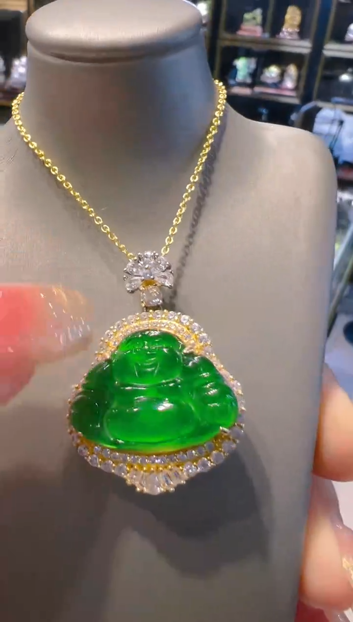 【闪购商品】翡翠吊坠赠链银S925镶嵌4 多样性发货