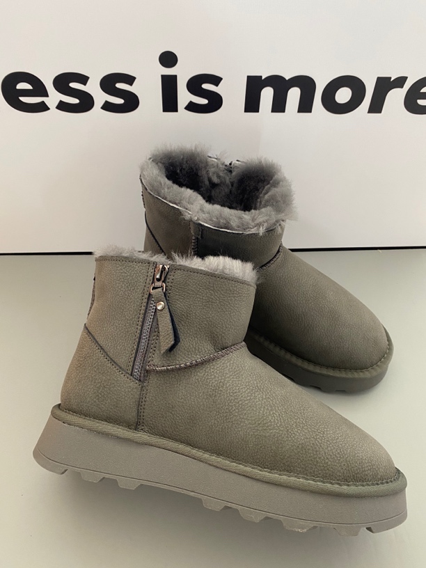 2467冬季男士加厚保暖拉链雪地靴时尚防滑厚底潮流