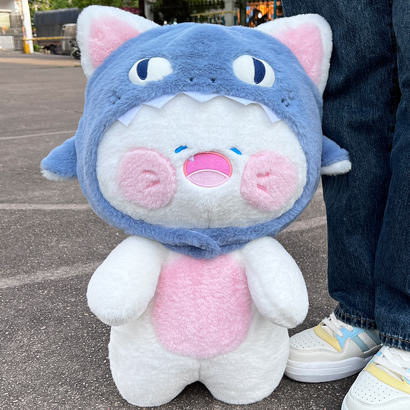 小扬哥】网红鲨猫玩偶公仔创意毛绒玩具猫咪娃娃可爱生日