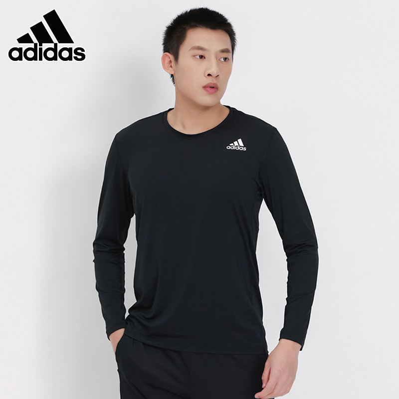 阿迪达斯长袖T恤男装2022夏季新款跑步训练运动服健身衣GM5039