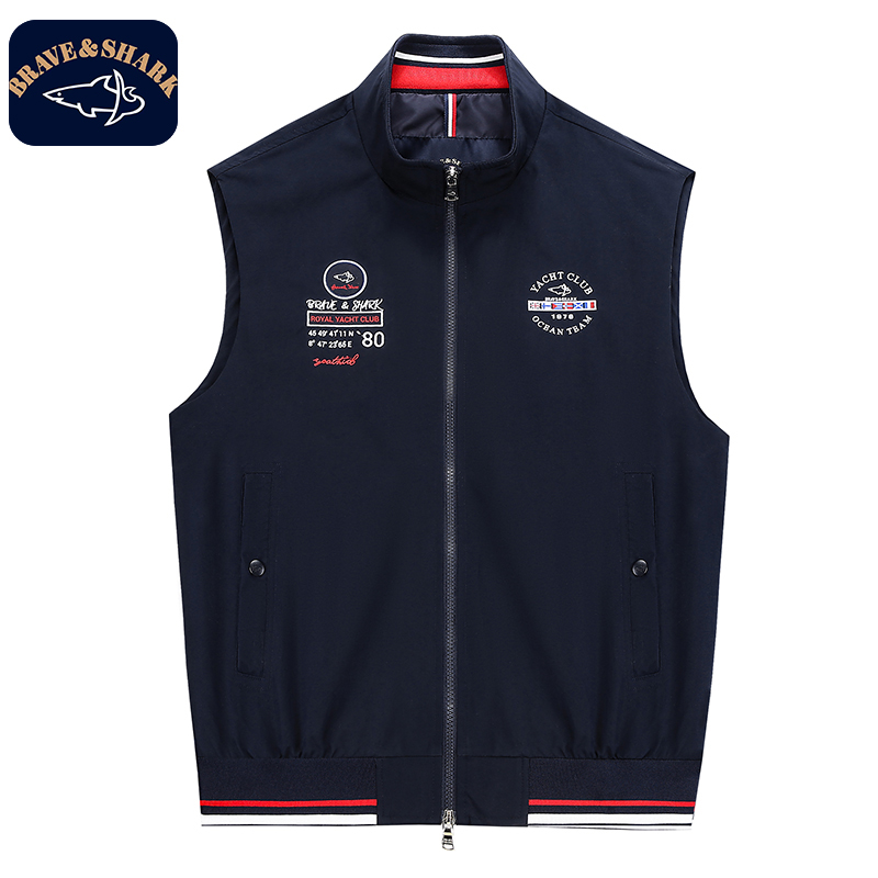 BRAVE&SHARK/勇士鲨鱼【官方正品】男士春秋男款马甲百搭休闲坎肩男