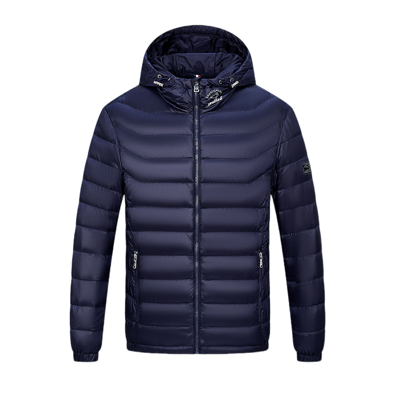 BRAVE&SHARK/勇士鲨鱼男款户外休闲轻薄连帽鸭绒羽绒服高级感