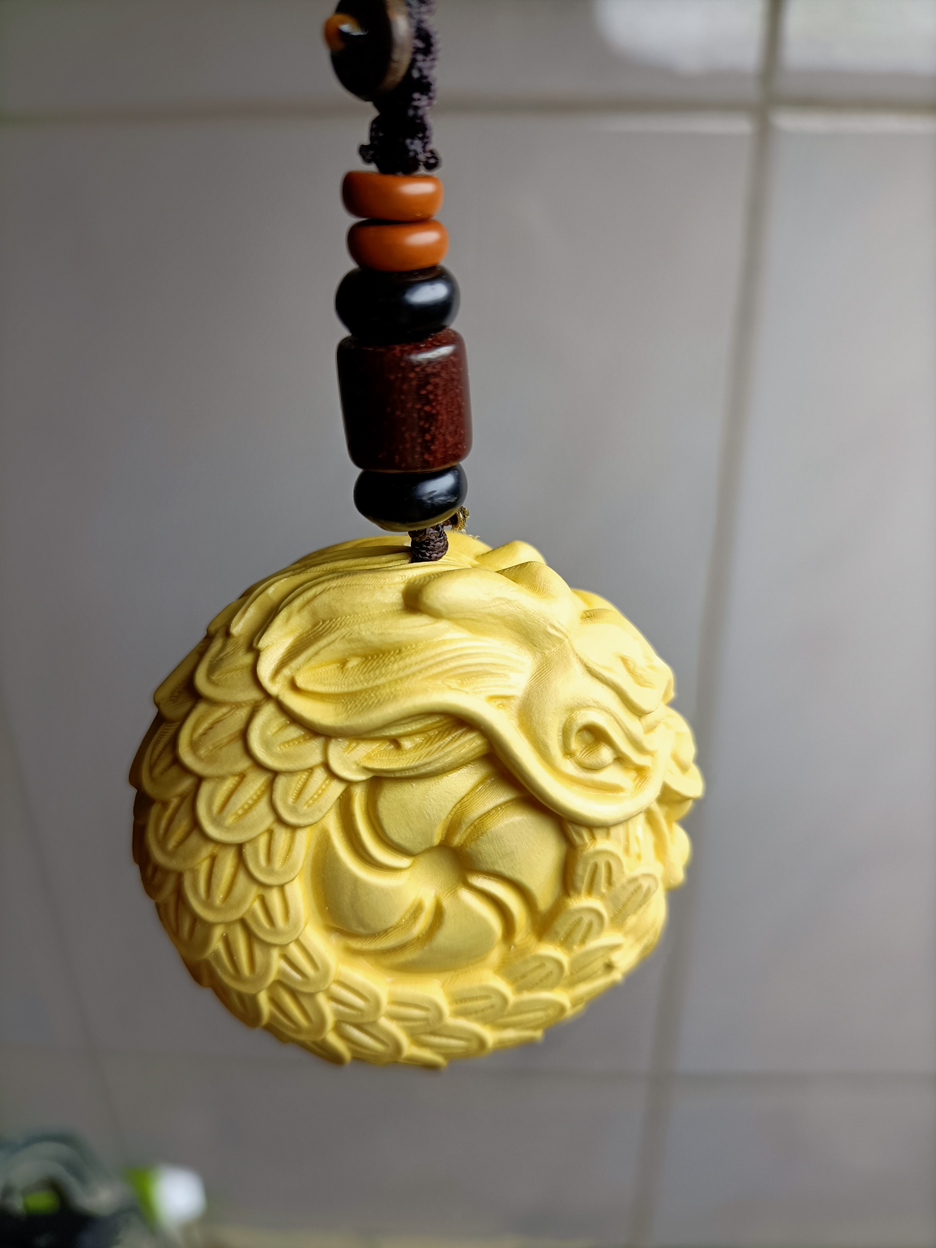 黄杨木雕汽车钥匙扣挂件祥龙平安扣木质男女实用礼物包包饰品挂饰