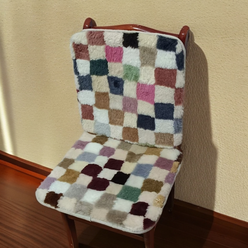 真皮真毛羊剪绒餐椅垫舒适保暖沙发垫汽车坐垫