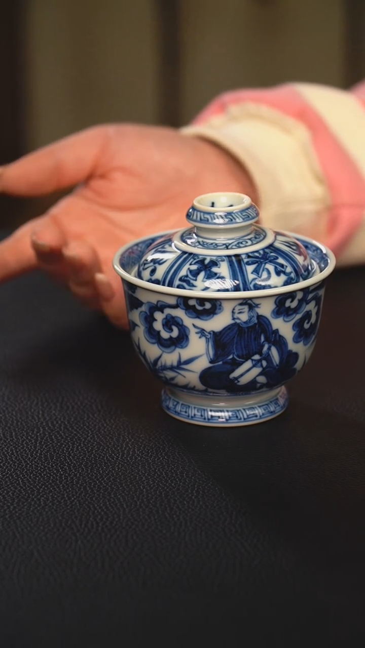 【闪购商品】瓷杯元黛工坊 仙人指路元宝盖碗