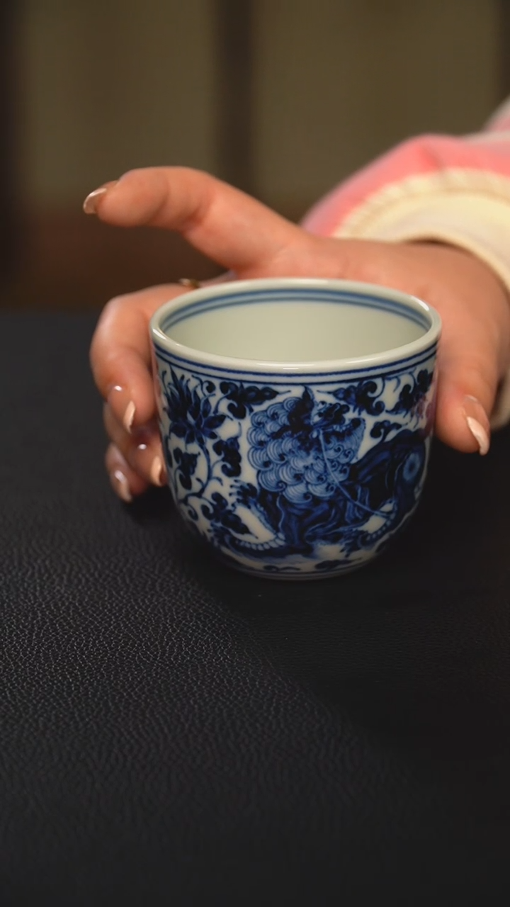 【闪购商品】瓷杯元黛工坊 狮子不倒杯