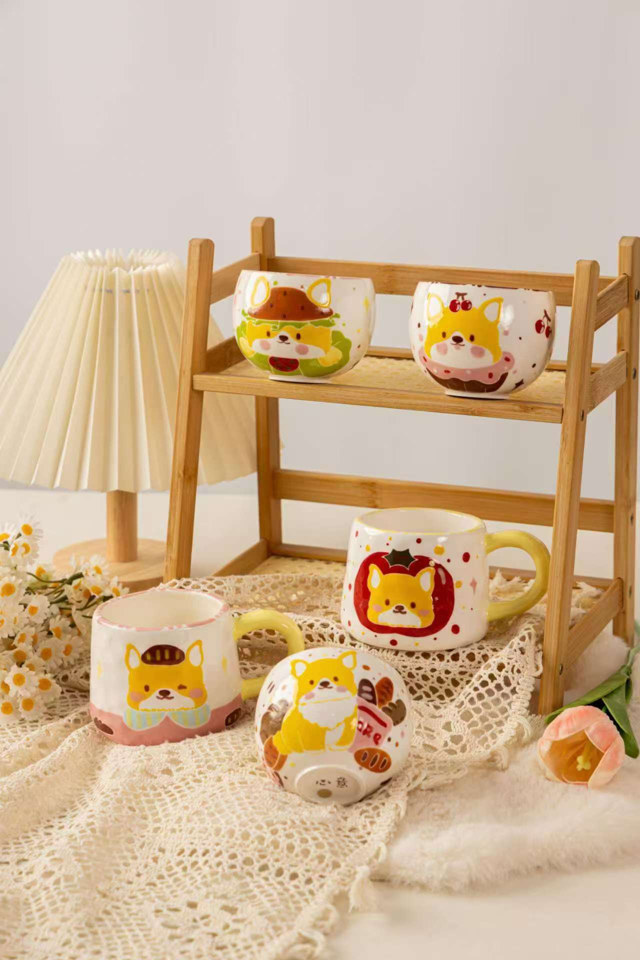 柯基狗狗，蛋杯，马克，碗，盘～