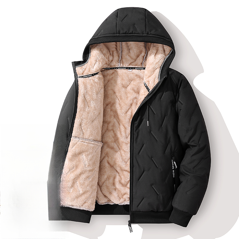 冬季棉衣外套男士加绒加厚保暖连帽棉服加肥加大码防寒棉袄韩版