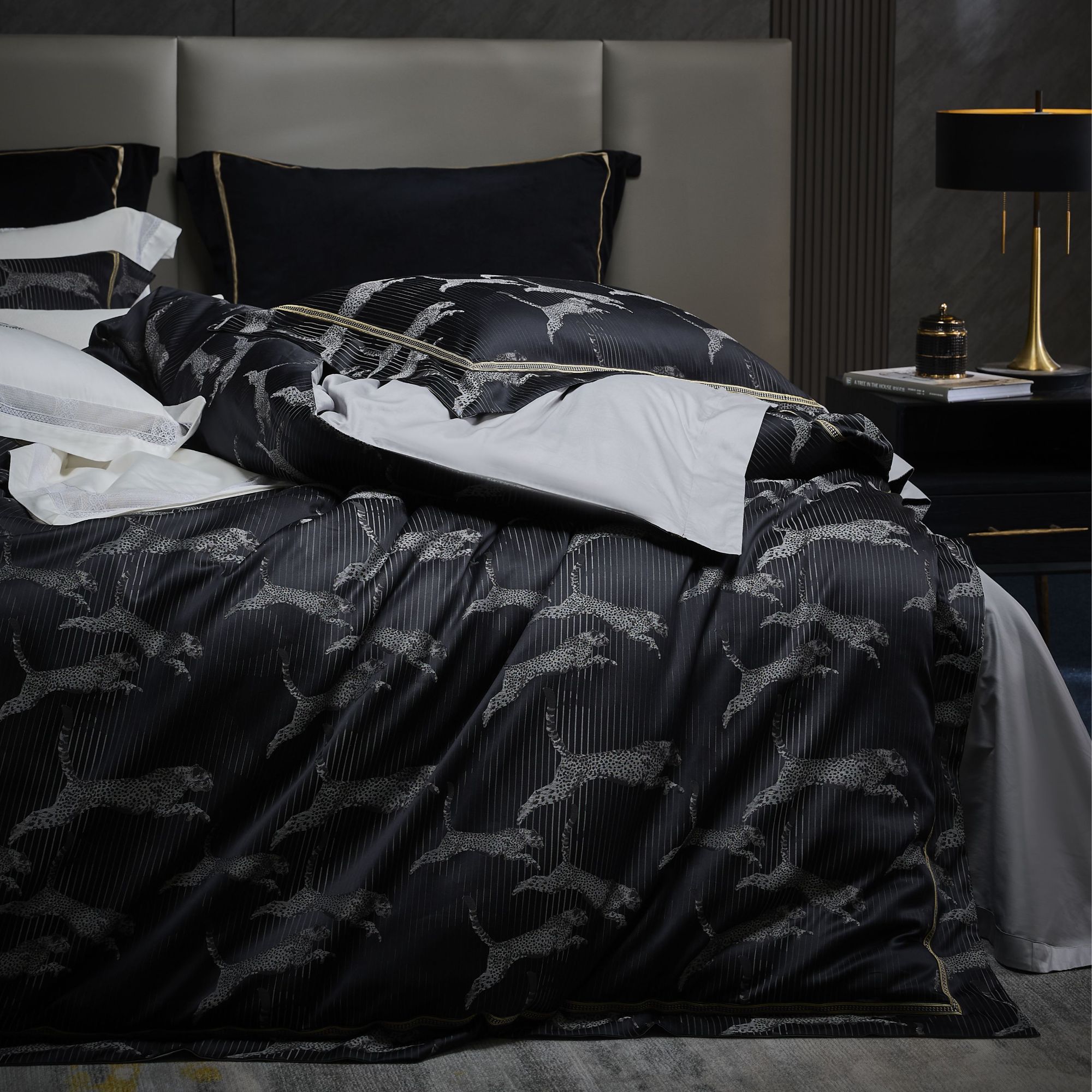 【贤公子】MN/慕奈 卡地亚那-专柜顶奢全棉色织提花四件套