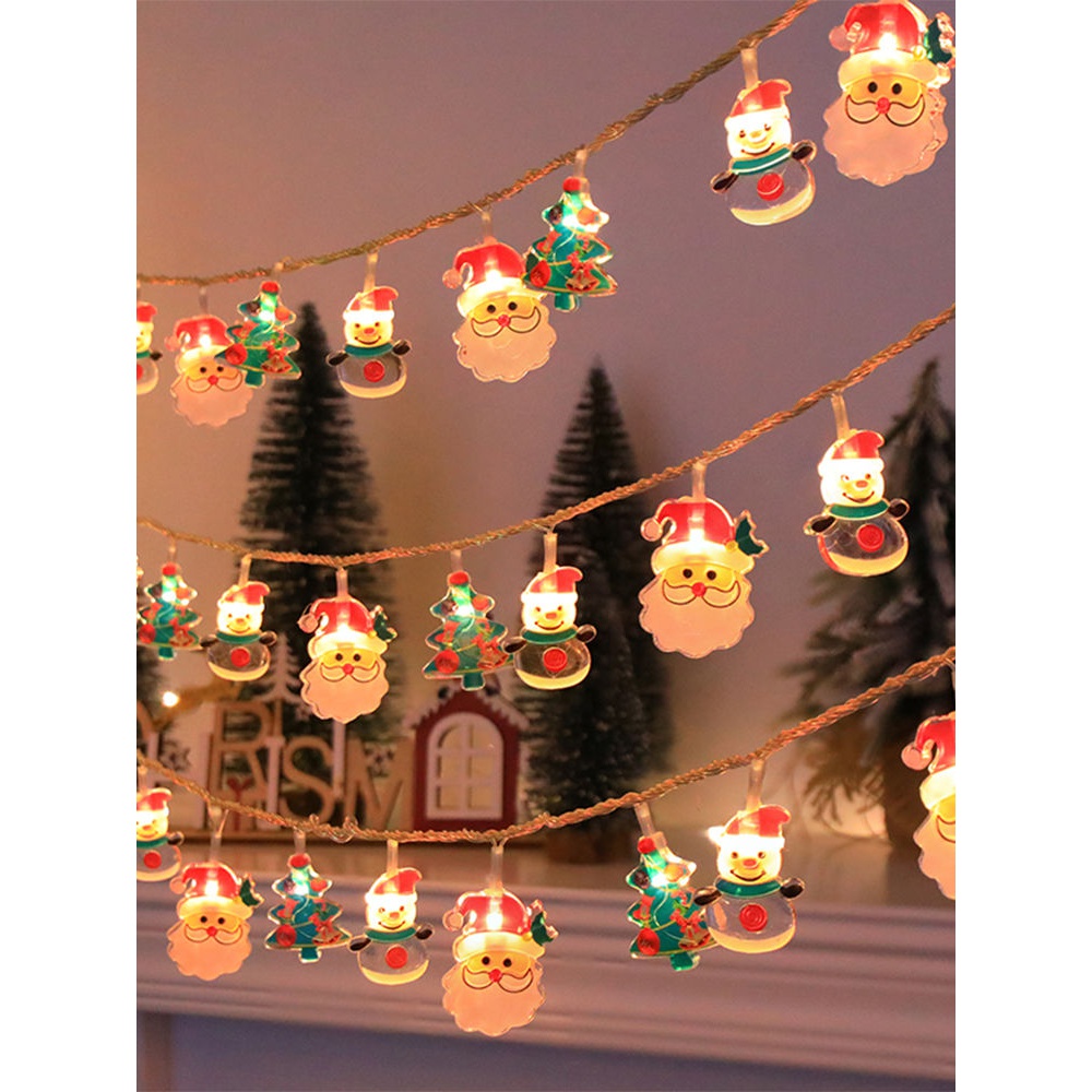 圣诞节彩灯雪人老人圣诞树挂饰挂件星星灯装饰灯橱窗店铺场景布置