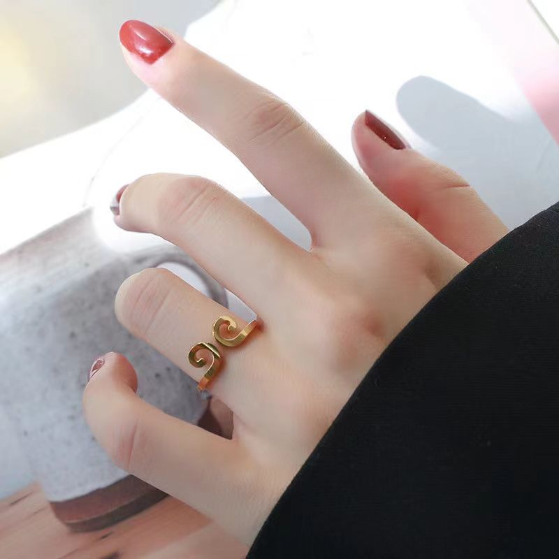 钛钢戒指 可调节-时尚百搭紧箍咒个性气质复古小众简约指环不掉色