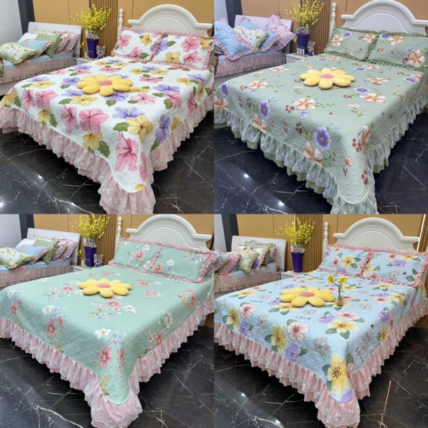 纯棉床盖防滑透气