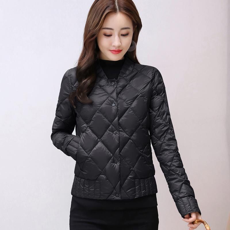 时尚轻薄羽绒服女20233冬装韩版宽松显瘦短款棉衣加厚小棉