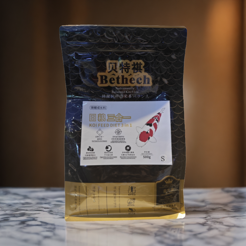 贝特祺 日粮三合一 锦鲤鱼食 益生菌 500G/袋 s颗粒