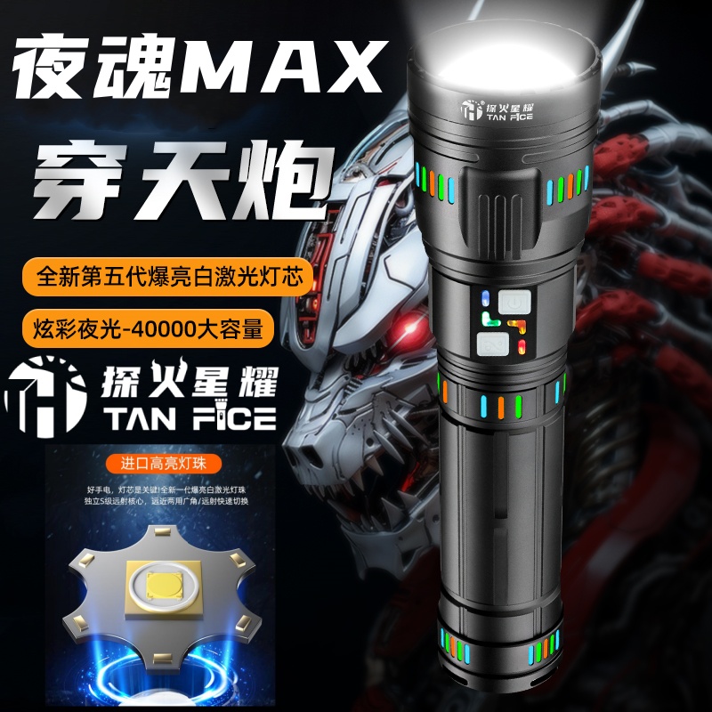 探火星耀【夜魂MAX】德国SSBT600 超亮强光户外持久续航耐用手电筒