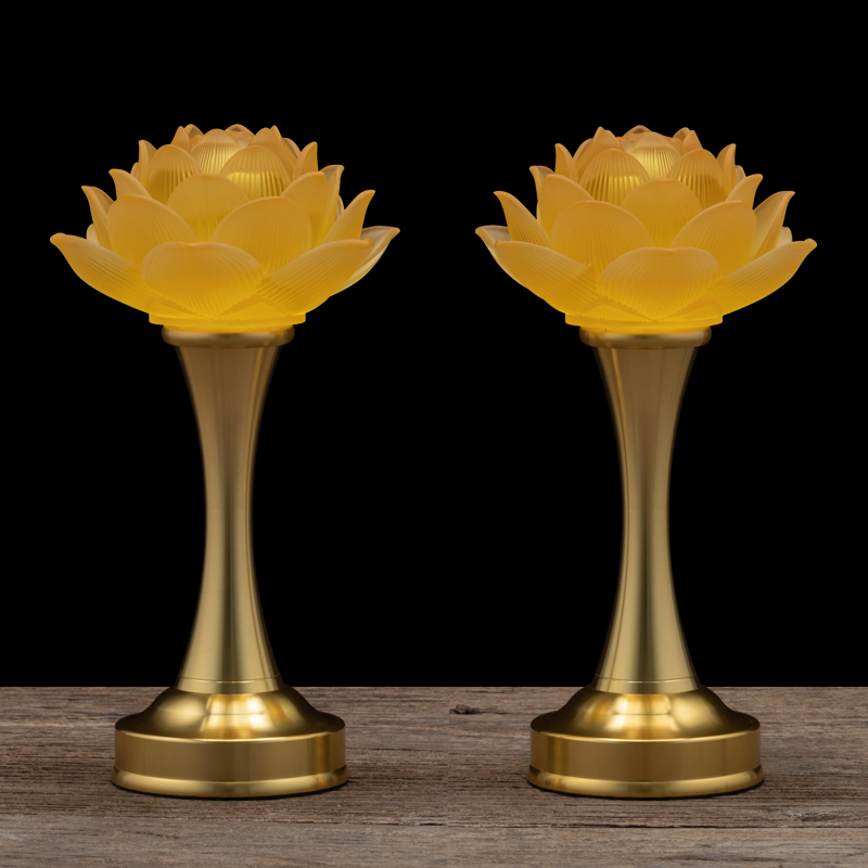 存禄堂新款水晶灯led灯充电家用长明灯电蜡烛七彩