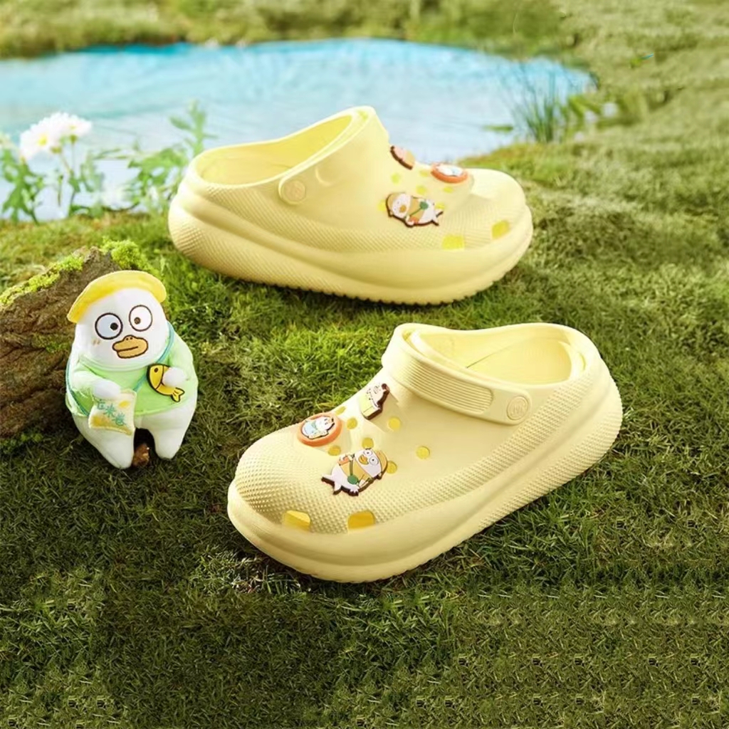 【小刘鸭显眼鸭】361洞洞鞋女鞋2025夏季新款透气休闲拖鞋沙滩凉拖