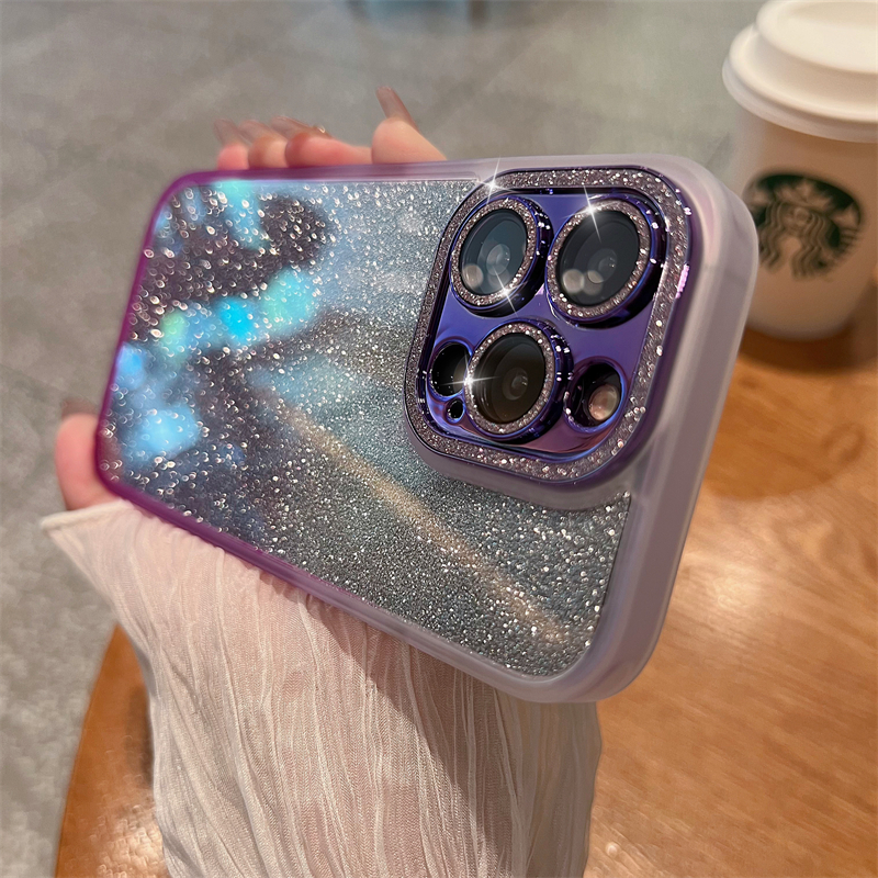 奢华闪粉苹果14promax手机壳iphone高颜值13网红12镜头全包11外壳