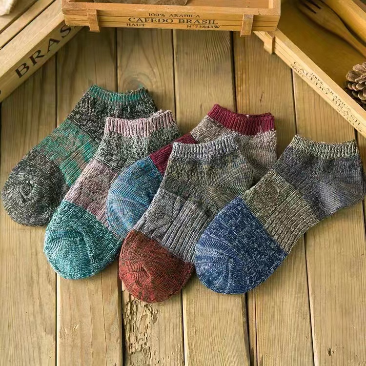 【袜子一双】冬季加厚彩色袜子 颜色随机发