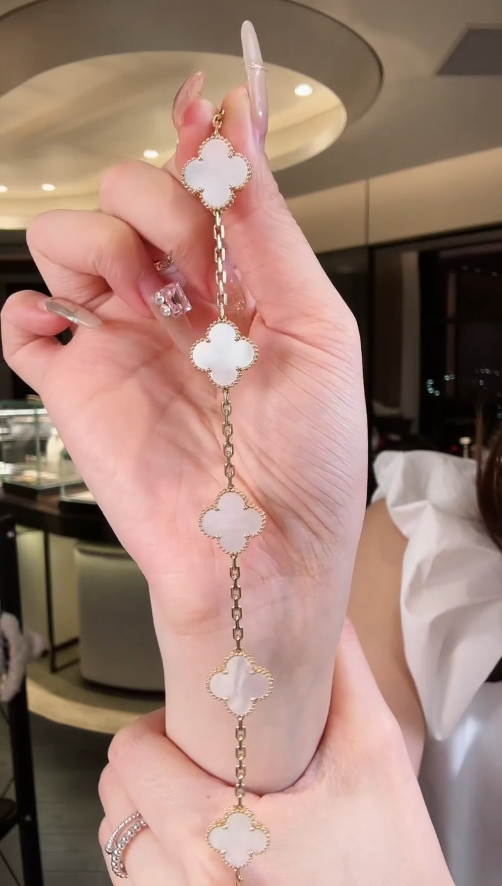 【闪购商品】贝壳（贝母）手链18K金镶嵌11克五花手链