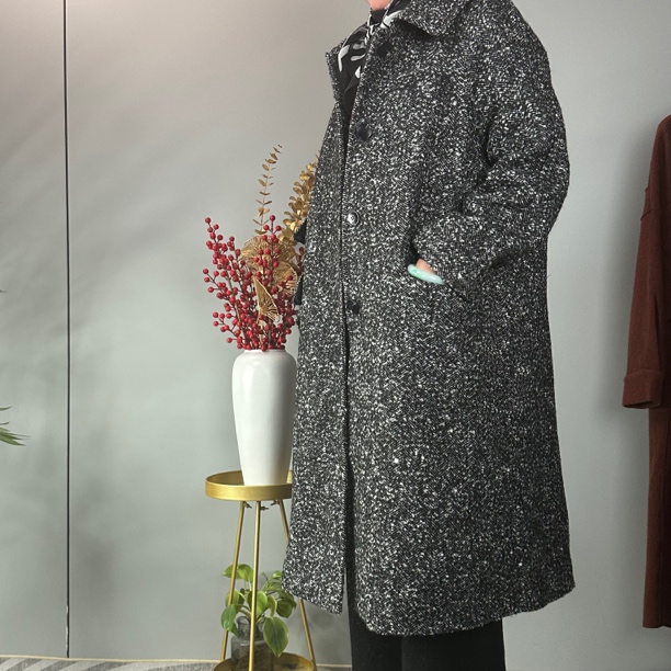 时尚长款毛呢气质百搭加厚冬季女装大衣